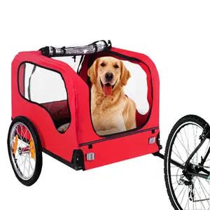 Дешевые 2 сиденья ПЭТ велосипед прицеп с сиденья Водонепроницаемый Складной Собака коляски