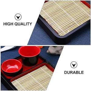 Bandeja Rectangular de Plástico Japonesa para <span class=keywords><strong>Soba</strong></span>, Bandeja para Servir <span class=keywords><strong>Sushi</strong></span>, Plato para Salsas, Ecológica para el Hogar, Restaurante y Cocina - Product Image 2