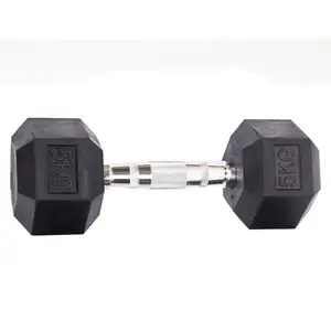 20kg factory wholesales cheapest gym fitness weights hexagonal dumbbells rubber hex dumbbell