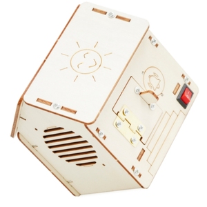 Kit de sonnette musicale en bois créatif OKYN-G5777 à monter soi-même avec haut-parleur magnétique pour l'éducation STEM à domicile et à l'école - Product Image 3