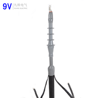 Câble d'alimentation triphasé 10 kV à conducteurs cuivre/aluminium, isolé en caoutchouc silicone, avec raccords intérieurs thermorétractables et extérieurs