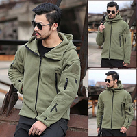 100% Polyester Chaud Doux Polaire Couleur Personnalisée logo Zip Complet Polaire Veste À Capuche pour Hommes