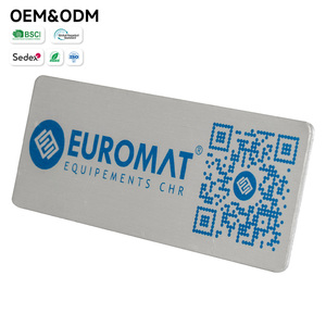 Plaques d'identification personnalisées en aluminium anodisé mat, sans trou, pour équipement industriel, avec code QR ponctuel, imprimées à l'écran - Product Image 2
