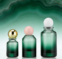 Flacon de parfum en verre rond transparent vide, design élégant, 30 ml, 50 ml, 100 ml, avec atomiseur et coffret