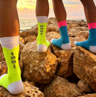 Calcetines De Compresión Personalizados Para Correr, Finos De Poliamida Para Running Y Ciclismo, Calcetines Deportivos Antiampollas De Alto Rendimiento, Aceptamos Pedidos Pequeños (Low MOQ)