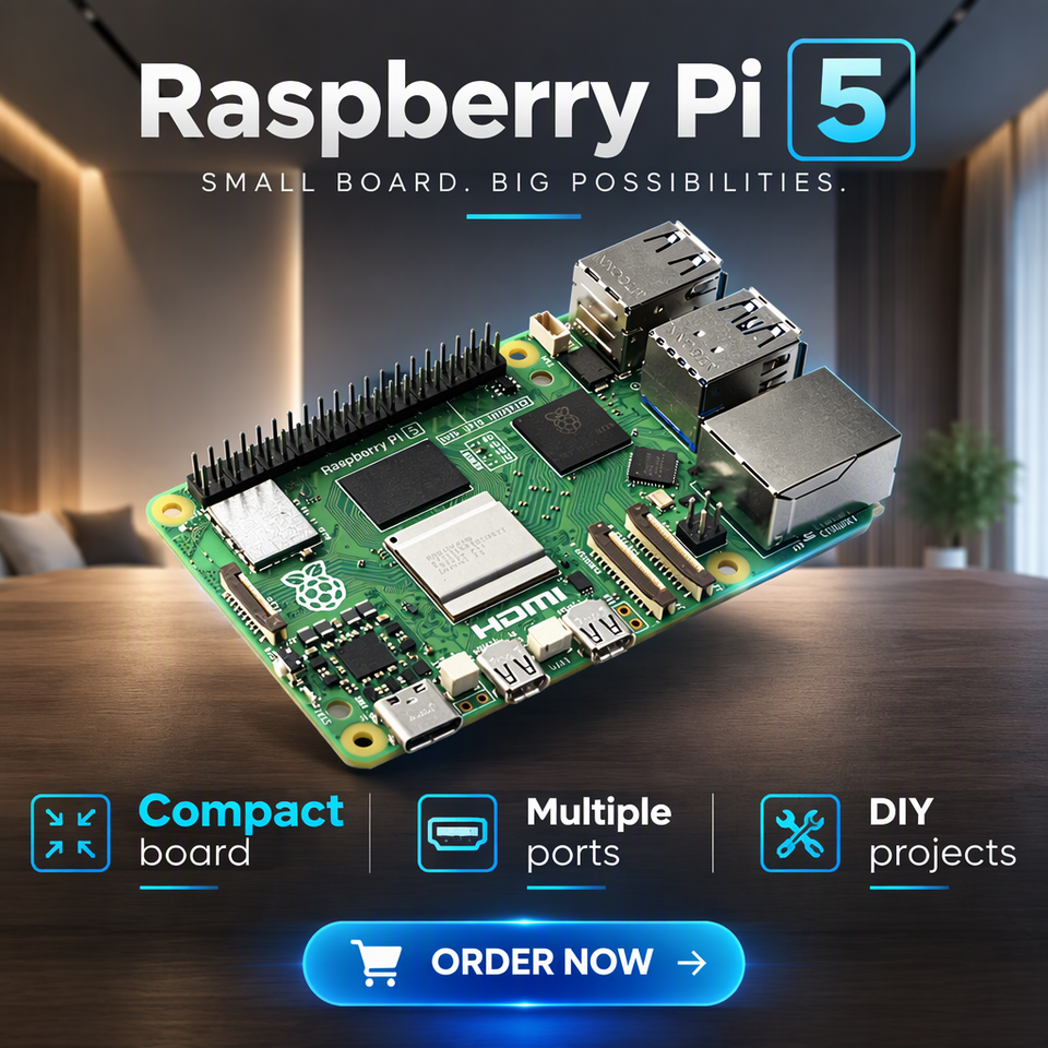 Original Raspberry Pi 5 Model B Board BCM2712 Quad Core 2.4GHz LPDDR4X ...