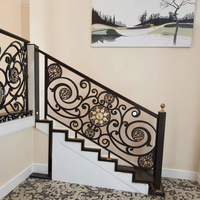 Grille de fenêtre de maison européenne classique en fer, design résistant à la rouille, garde-corps mural pour balcon, escalier, balustrade de terrasse