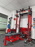Équipement de gymnastique multifonctionnel Entraîneur Lat Pull Down/Low Row Attachment Squat Rack Smith Machine 140kg Weight Stack Home Use