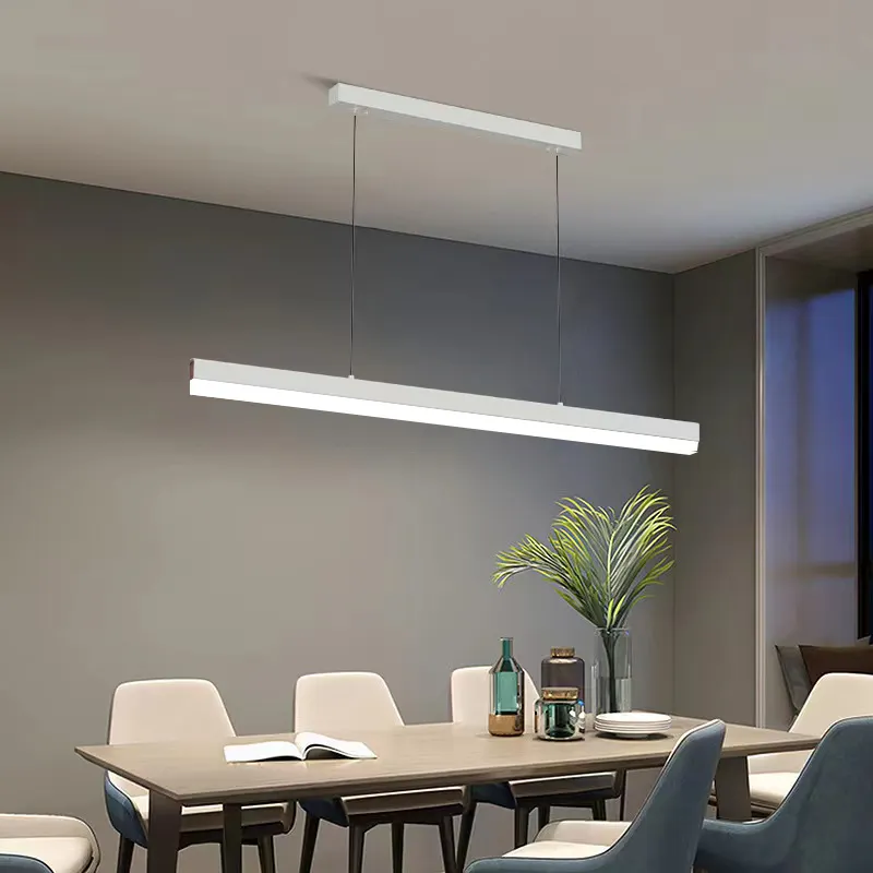 도매 LED 관 빛 알루미늄 거는 천장 펀던트 빛 조정가능한 코드 현대 상업적인 상점 IP65 LED 선형 빛