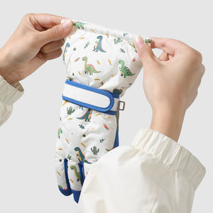Gants de ski et de <span class=keywords><strong>snowboard</strong></span> imperméables et isolés pour enfants de 7 à 12 ans, garçons et filles, avec motif de dinosaure - Product Image 4