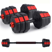 Haltères hexagonales réglables 2 en 1 Jeu d'haltères en ciment Haltères d'haltérophilie avec gym fitness