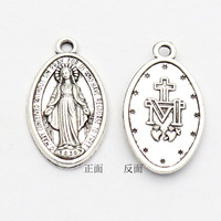 Vente en gros de pendentifs en alliage de zinc pour chapelet catholique, breloques pour colliers et bracelets, accessoires de bijoux DIY
