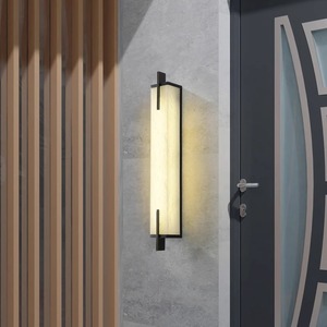 Lampe murale extérieure de style chinois moderne, LED, étanche, longue bande, pour villa, portail, cour, éclairage extérieur - Product Image 3