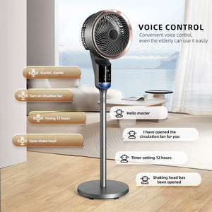 Ventilador de Circulación de Aire con Control Remoto por Voz, Ventilador de Piso Retráctil con Pantalla Táctil y Temporizador - Product Image 2