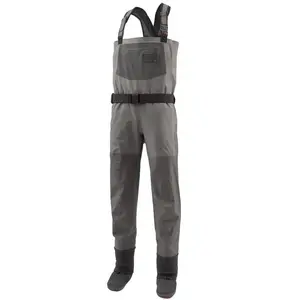 Bull Chest Waders 5 couches respirant imperméable corps en caoutchouc vêtements de pêche Waders avec grande poche pour hommes