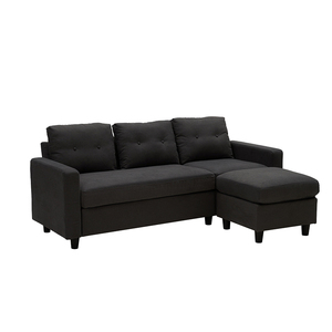 Modern Lshape Sofa Furniture Upholstered Linen Fabric Small <strong>L</strong> <strong>Shape</strong> Living Room Sofa the <strong>Shape</strong> of <strong>L</strong> Sofa - Product Image 1