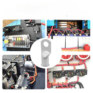 Terminales de crimpado de alambre de cobre 4AWG de 1/4 de pulgada con tubo termorretráctil 3:1 para conectores de cable de batería, grado marino - Product Image 1