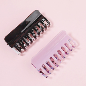 CSFZ0599 color personalizado nuevo diseño gran acetato garra de tiburón Clip mano de obra fina rectángulo geometría cuadrado niñas joyería - Product Image 2