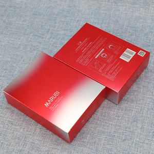 Scatola Pieghevole in Cartone Metallizzato Rosso e Argento Sfumato Personalizzata per Maschere per Occhi, Prodotti per la Cura della Pelle e Cosmetici - Product Image 6