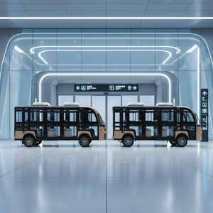 Autobús Eléctrico Turístico HT L7e con Certificación EEC para 8-11 Pasajeros |   Vehículo de Transporte con Batería de Litio de 72V y Color Personalizado para Hoteles y Resorts - Product Image 4