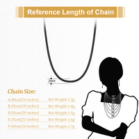 Collier en Cordon de Cuir Italien Authentique RINNTIN SC62 de 2 mm ou 3 mm, Noir ou Marron, pour Hommes et Femmes, avec Fermoir en Argent Sterling 925
