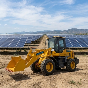 Chargeuse sur pneus de 1,5 tonne avec commande PLC, garantie 1 an, entretien facile, modèle d'exportation pour station d'alimentation et de mélange de sable et de gravier - Product Image 1