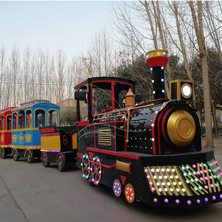 15 seats trackless train rides amusement park equipment electric trackless tourist train for sale