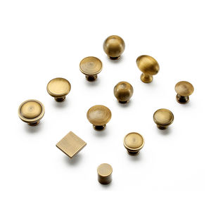 Cajón de lujo moderno, armario, latón satinado macizo, tiradores dorados, manija de puerta de armario de latón cepillado para Cocina - Product Image 4