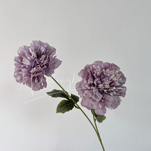 Ramo de Flores de Peonía Artificiales, Color Morado Taro y Rosa, Seda de Alta Simulación, Decoración para Bodas, Accesorios para Fotografía en Exteriores, Decoración para el Hogar - Product Image 3