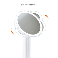 Miroir cosmétique éclairé par LED électrique de vanité portative de bureau de conception de mode mini pour des dames