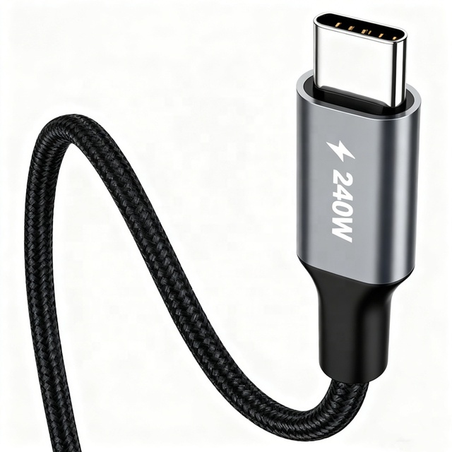 Cables Tipo C 240W 5A Type C Cable Fast Charging USB C to USB C Cable Custom Logo Color Braided Data USBC Cables for Iphone 17