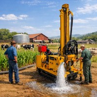 Machine de forage de puits d'eau portable CE ISO, très vendue, 100m-260m, durable, haute efficacité, facile à utiliser