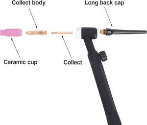 KIT de accesorios consumibles para soplete de soldadura <span class=keywords><strong>TIG</strong></span>, tapa trasera de aluminio, SR, <span class=keywords><strong>WP</strong></span> 17, 18, <span class=keywords><strong>26</strong></span>, 2022, HAILI - Product Image 6