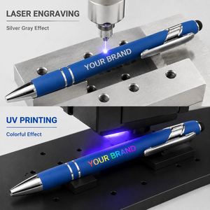 Regalo Promocional Publicitario para Empresas, Bolígrafo 2 en 1 con Punta Táctil para Pantalla, Bolígrafo de Metal con Logotipo Personalizado a Precio de Mayoreo - Product Image 3