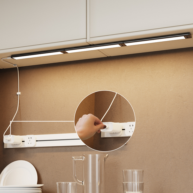 Under Cabinet Lighting, 2 Pack Rechargeable Motion Sensor Light Indoor, 5 Levels Dimmable Magnetic Closet Lights,