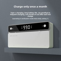 Porte-brosse à dents UV automatique, désinfectant et assainisseur avec LED UVC, séchage à chaud, charge USB Type-C, batterie 4000mAh, usage domestique