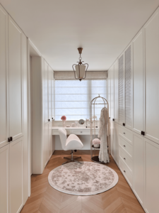 <span class=keywords><strong>Cabina</strong></span> <span class=keywords><strong>Armadio</strong></span> e Toeletta in Stile Crema Francese con Guardaroba e Mobile Contenitore per Camera da Letto e Soggiorno - Product Image 2