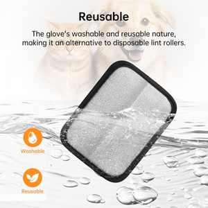 Gants anti-poils Dudu 17x13cm, brosse à électricité statique pour chiens et chats, outil de toilettage - Product Image 2
