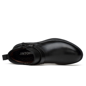 2025 <span class=keywords><strong>productos</strong></span> <span class=keywords><strong>innovadores</strong></span> estilo de motocicleta zapatos de hombre Botas de cuero genuino Zapatos de vestir formales para hombres - Product Image 4
