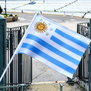 Drapeaux à main en polyester pour l'Uruguay et <span class=keywords><strong>six</strong></span> pays d'Amérique du Sud, vente en gros 2026, décoration pour la fête nationale - Product Image 4