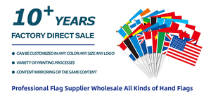 Небольшой ручной флаг из полиэстера с сублимационной печатью, двухсторонние развевающиеся ручные флаги с логотипом, печать на заказ - Product Image 5