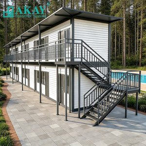 Maison conteneur préfabriquée modulaire mobile de 20 pieds et 40 pieds avec structure en acier, panneaux sandwich, pour dortoir de chantier <span class=keywords><strong>scolaire</strong></span> - Product Image 2