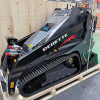 Mini-chargeuse sur chenilles Derette XC1100, moteur diesel Kubota 25 CV, chenilles en caoutchouc avec accessoires, usine chinoise