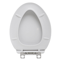 Siège de toilette thermostatique en PP à fixation supérieure, charnière à dégagement rapide, chauffage électronique, forme allongée en U, couvercle intelligent à fermeture douce