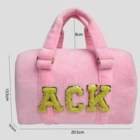 Sac fourre-tout personnalisé pour mariage pour femmes avec lettre Nylon Denim Sports Soft Handle Foldable Handbag Rolling Mini Travel Duffel Bag