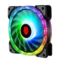Châssis de bureau transfrontalier Jia RGB Diamond 12CM ventilateur de radiateur prend en charge la carte mère 5V3 broches avec roulement à billes pour boîtier d'ordinateur