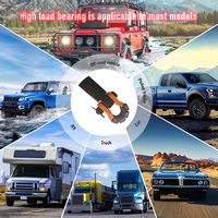 Kit de récepteur de remorquage haute performance avec crochet de récupération pour Jeep, camion, SUV, accessoires de barre de remorquage de 2 pouces