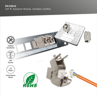 Connecteur Keystone blindé Cat8 RJ45 femelle-femelle sans outil en alliage de zinc moulé sous pression, 40 Gbit/s, 2000 MHz