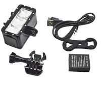 Support de phare LED externe sous-marin pour vélo Go Pro Super Light Flash Diving Light pour GoPro Camera Hero 11 Black 10 9 8