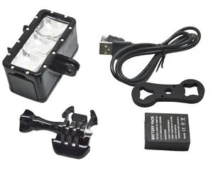 Support de phare LED externe sous-marin pour vélo <span class=keywords><strong>Go</strong></span> <span class=keywords><strong>Pro</strong></span> Super Light Flash Diving Light pour GoPro Camera Hero 11 Black <span class=keywords><strong>10</strong></span> 9 8 - Product Image 5